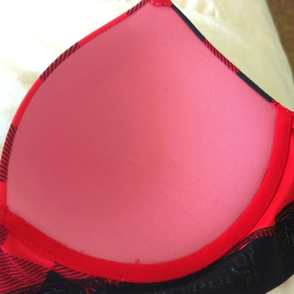 Victoria's Secret Pink Plaid Wear Everywhere Bra Adjustable Straps - Picture 5 of 7